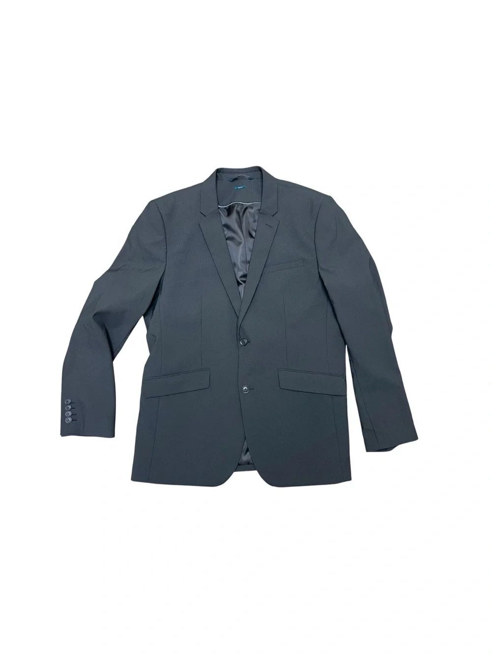 NEW Perry Ellis Black Slim Fit Sport Coat Blazer 44R Stretch Suit Jacket